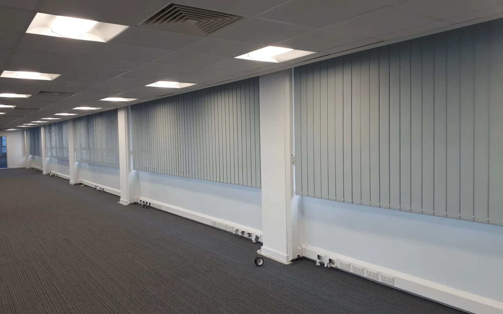 Three floors of vertical blinds for a Swindon office