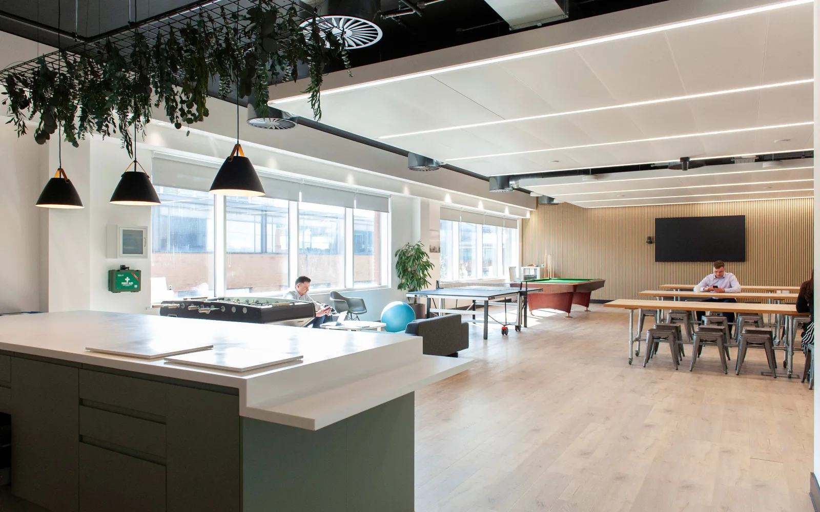 Screen fabric roller blinds for a high specification office project.