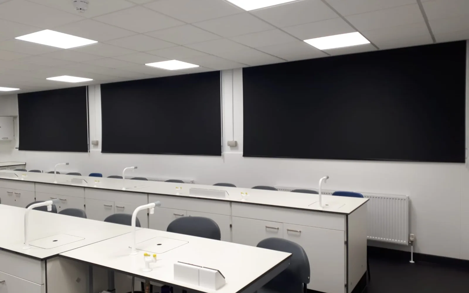 100% blackout for a private college's science labs